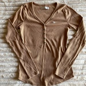 Abercrombie Tan Long Sleeve